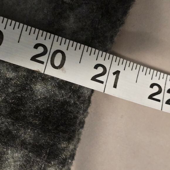 H&M Womens Small Flannel Plaid Blue Gray Cyan Button Up Closure Wooly Texture - Picture 9 of 9